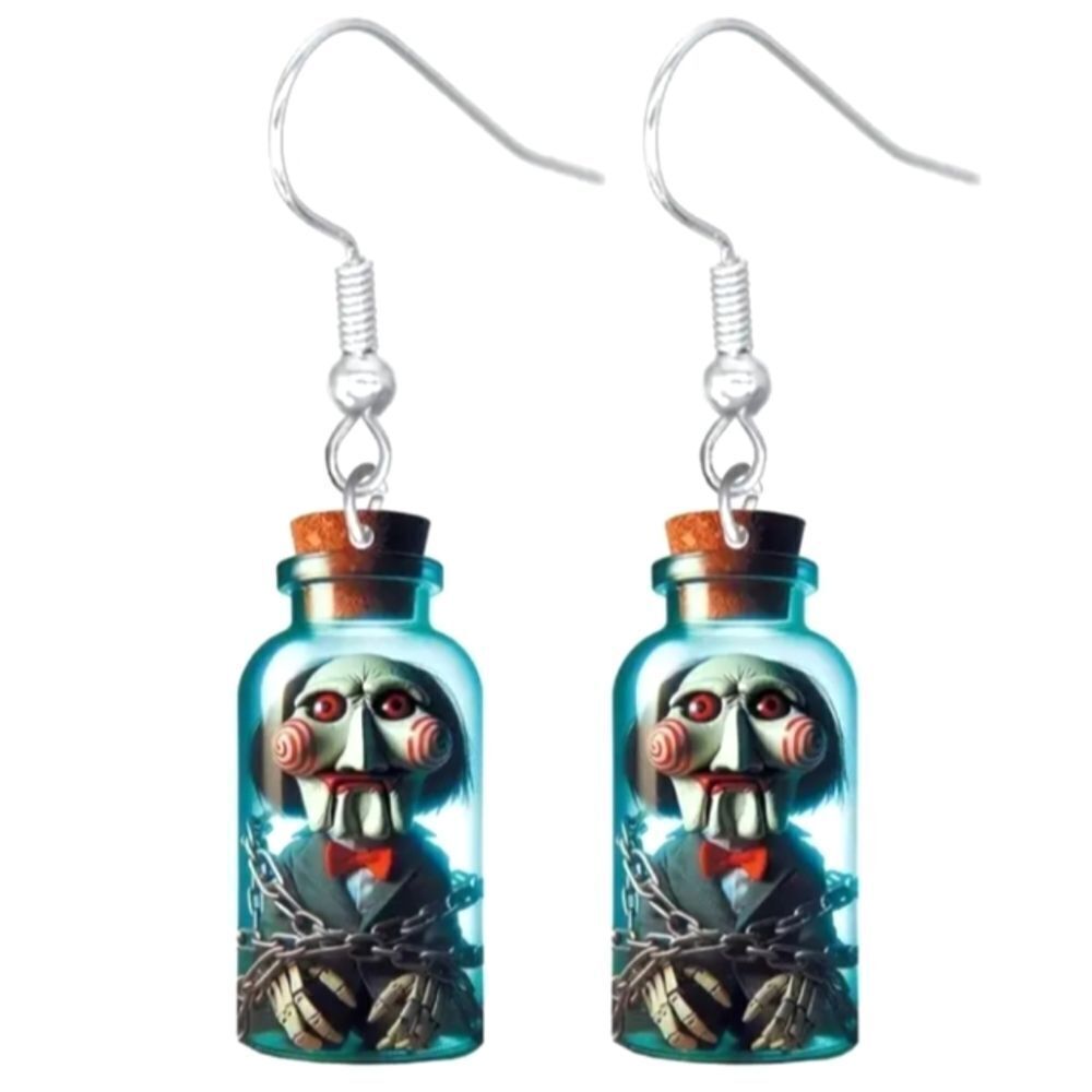 Vintage Fun 5d Spooky Horror Character Earrings